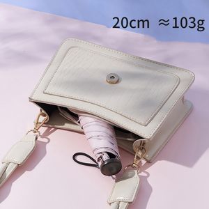 Оптовая продажа, ультратонкий зонт из углеродного волокна, компактный мини-складной зонт с тремя складками, Солнцезащитный зонт, утолщенный зонт от солнца - Product Image 5