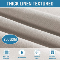 Nappes de table rectangulaires en lin texturé, nappes unies, tissu doux et épais, infroissable, anti-déversement, imperméable