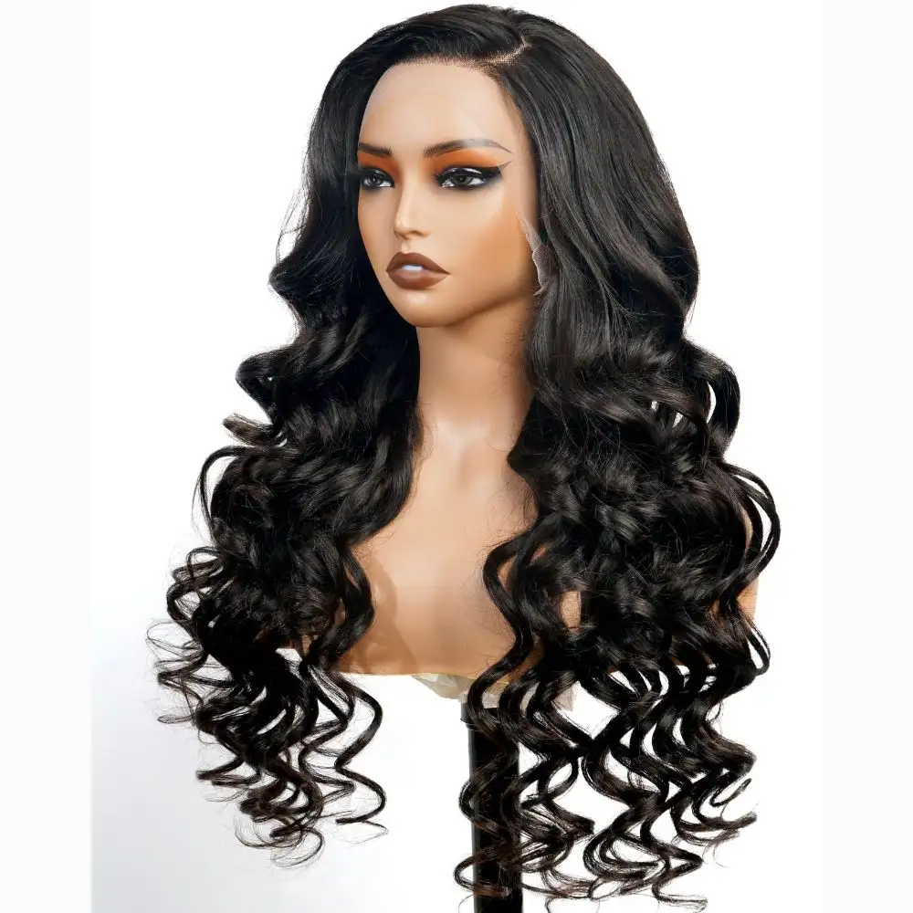 Roh vietnamesische Perücke Kutikuläres Ausgerichtetes Haar Körperwelle 13 × 4 Voll-HD Spitzenperücken, Schönheitsprodukte für Frauen klebstofflose Perücken menschliches Haar