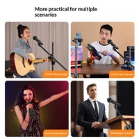 Nouveau support de microphone universel sur pied en métal à tige unique, support multifonctionnel rétractable