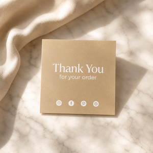 Tarjetas de Agradecimiento Minimalistas Color Rosa Empolvado, Logotipo Personalizado, Tarjetas de Inserción para Pequeñas Empresas, Impresión al por Mayor, Empaquetado para Bodas y Boutiques, OEM - Product Image 4
