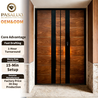 Portes d'entrée extérieures de sécurité personnalisables en aluminium pour villas résidentielles, modèle PSL Designer OEM 2026