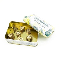 Dés de jeu de rôle personnalisables en métal vieilli rétro, lot de 7 pièces, avec logo personnalisé pour jeux de société et de table (3 couleurs)