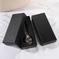 Boîte à bijoux en carton rigide disponible en plusieurs couleurs, insert en velours, boîte de rangement pour collier, emballage cadeau personnalisé OEM pour montre
