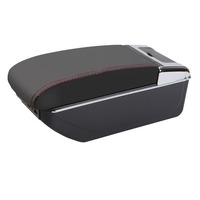 Boîte de console universelle pour accoudoir de voiture avec interface USB pour téléphone chargeant la double couche et le panneau d'appui-bras surélevé