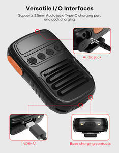 UNIWA BM008 Walkie Talkie Inalámbrico Portátil Compatible con Android, Batería de Gran Capacidad, Micrófono de Condensador, Botón PTT, 3W, Plástico - Product Image 6