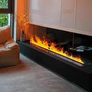 Lampe d'ambiance de <span class=keywords><strong>salon</strong></span> de feu simulé de manteau, humidificateur de flamme domestique, décoration d'entrée intérieure intégrée - Product Image 2