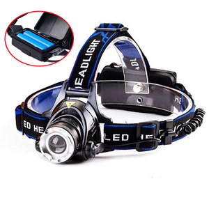 Lampe <span class=keywords><strong>Torche</strong></span> Frontale étanche à Led T6, alimentée par lot de 18650, fonction Zoom, lumière ultra-brillante, Rechargeable - Product Image 3