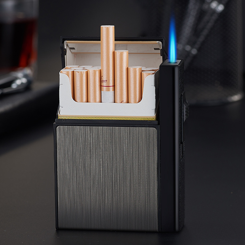 Сменная нагревательная катушка 3 в 1 автоматическая металлическая usb перезаряжаемая 20 шт. коробка для сигарет с USB электронной зажигалкой