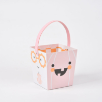 Boîtes personnalisées en carton avec impression couleur intégrale, portables, créatives, recyclables, pour fleurs, emballage pliable avec poignée
