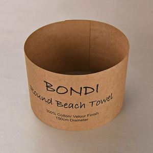 Customized Printed Logo Kraft Coated Brochure Book Belly Band Screen Printed Wrapping Tag <b>Label</b> Socks Sleeve <b>A4</b>/A5 Embossing - Product Image 4