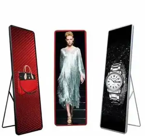 Pantalla led portátil led digital cartel P1.86 P2 P2.5 P3 pie Junta pantalla LED Banner colgante exposición interior led anuncios