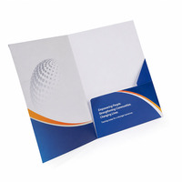 Carpeta de Presentación de Papel A4 con Logotipo de Marca Personalizado y Bolsillos para Tarjetas de Visita