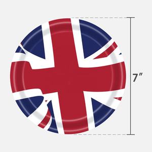 Kingdom UK Flag Flags British Party Tableware Kit Paper <strong>Plates</strong> Napkins Cups Banner <strong>Union</strong> <strong>Jack</strong> Party Decoration Set - Product Image 1