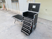 Tiroir de bureau de transport de bureau 24X30 poste de travail de production mobile flight case imprimante production tiroir flight cabinet
