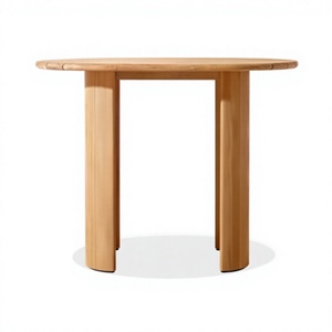 Table de bar extérieure en teck et corde, comptoir de jardin moderne à lignes verticales pour projets de villas et d'hôtels - Product Image 5