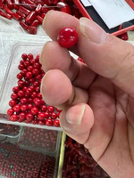 Perles de corail rouge en vrac pour la fabrication de bijoux, 4 mm, 6 mm, 8 mm, 10 mm, vente en gros