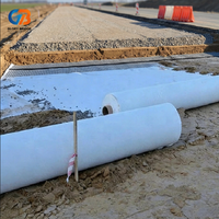 Géotextile en PET à longs fibres non tissées, résistant aux perforations (plus de 2,5 kN CBR), utilisé pour le drainage souterrain et la séparation des couches de sol dans les pavés.