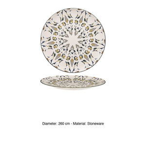 Amalfi Stoneware Flat Plate Ø 26 cm Digital Print M1934 - Product Image 3