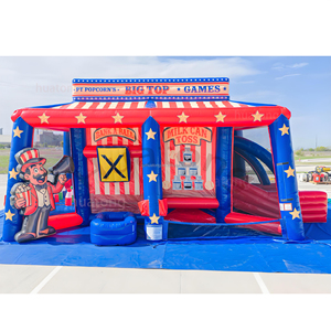 Gioco Gonfiabile da Esterno in PVC per Carnevale, Castello Sportivo per Feste per Bambini, Personaggi del Carnevale, Gioco Interattivo 6 in 1 - Product Image 6