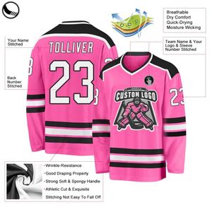 BETHERIVAL Vente flash Maillot de hockey sur glace personnalisé avec broderie appliquée 100% polyester - Product Image 5