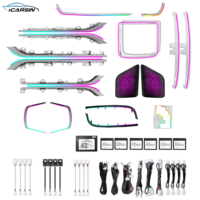 Kit d'éclairage d'ambiance de style OEM ICarsin pour Toyota Alphard Vellfire Série 30 2015-2023, 64 couleurs, mise à niveau de l'éclairage LED intérieur
