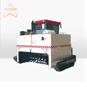 High Efficient Compost Turner Machine Turning Mixing Organic Compost For Mushroom Supplier