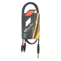 Câble adaptateur audio stéréo coaxial 6.35mm mâle double RCA 2 Rca Jack pour les applications de caméra 5m et 3m de longueurs disponibles
