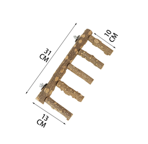 Fábrica al por mayor loro Natural espinoso Fresno escalera de madera pájaro accesorios de juguete loro escalera soporte de madera pájaro <span class=keywords><strong>Parro</strong></span> Juguetes - Product Image 6
