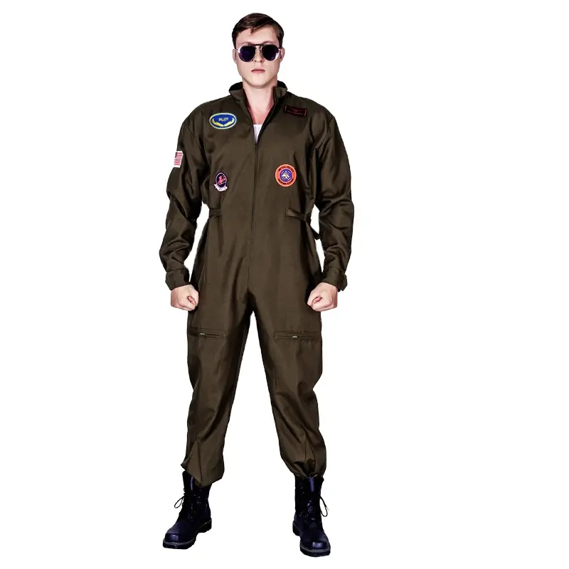 Fancy Halloween Pilot Astronaut Costume stage Performance Airman Costume For Adult Men