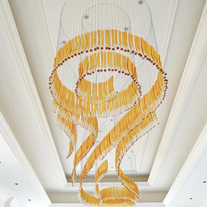 Lámpara de ingeniería de vidrio de gran proyecto único, candelabro de luz de gota de Hotel, candelabros de luz colgantes elegantes, luces colgantes - Product Image 1