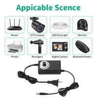 Adaptateur réglable 100V-240V AC vers DC 3V-12V 2A, chargeur d'alimentation électrique, souffleur d'air 5.5mm