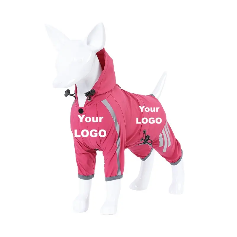 Nx Venta al por mayor de impermeables para mascotas con logotipo personalizado para perros que caminan al aire libre