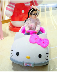 Scooter Eléctrico para Niños, Pequeño, con Diseño de Gato KT, Cuatro Ruedas, Control Remoto, Puede Sentarse y Balancearse, Lindo Auto de Juguete para Niños y Niñas - Product Image 4