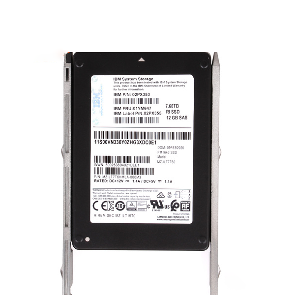 02PX543 7.68TB SAS 12GBPS SSD for Server V5000e - Fast