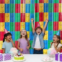 Rideau à franges métalliques en feuille de briques, décoration suspendue pour fête d'anniversaire d'enfants