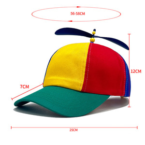 Cappello bianco all'ingrosso divertente cappello Fan per i bambini carino colorato 6 pannello cappellino da Baseball regolabile di alta qualità per la promozione - Product Image 6