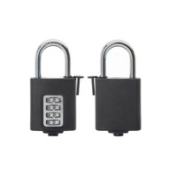 Manille de sécurité étanche noire à Code à 4 chiffres, combinaison de force de traction de 1008kg, cadenas sans clé