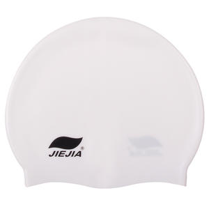 Bonnet de bain en silicone Jiejia, couleur unie, taille adulte, flexible, élastique, imperméable, léger, durable, confortable, doux pour la natation - Product Image 3