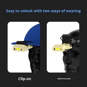 Sensor-koplamp Oplaadbaar Ultralicht IP33-geclassificeerd Bewegingssensor Vislichten Buiten wandelen Jagen - Product Image 4