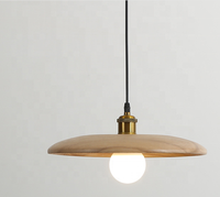 Noric – lampe en bois massif avec douille en cuivre E27, ampoule suspendue, lampe de plafond pour la cuisine de la maison