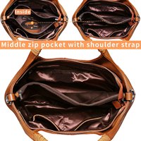 Sacs à bandoulière en cuir véritable Sacs à main et sacs à main pour femmes Satchel Designer Cross Body Hobo Medium Size Tote Bag