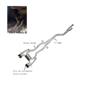 3.5" Tuning for Race Valvetronic Cat-back Exhaust System With Exhaust Muffler Tips Brace for BMW M3 M4 G80 G82 G83 S58B30A 2020+ - Product Image 1