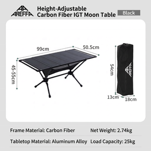 Glamping Portable Metal Outdoor <b>Folding</b> <b>Table</b> <b>Adjustable</b> Height for Camping & Picnic-Free Lift Design Outdoor Furniture AF-CF-29 - Product Image 6