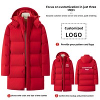 Manteau d'hiver thermique haut de gamme pour homme, style décontracté vintage, avec fermeture éclair et capuche, uniformes de travail de groupe, impression de logo