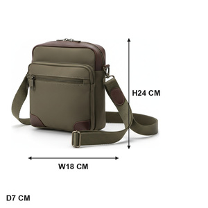 Nylon PU Sacoche Crossbody <b>Bag</b> BSCI Factory <b>Mens</b> <b>Shoulder</b> <b>Bag</b> Multi Pocket Custom Logo Travel Tool <b>Bag</b> 18x24x7cm - Product Image 6
