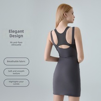 Robe de yoga une pièce personnalisée pour femme, bretelles spaghetti, dos sexy apparent, moulante, athlétique, pour le sport, la gym, l'entraînement, écologique, vente en gros