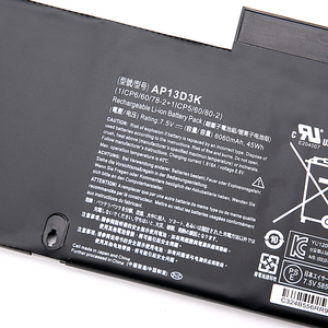 Novo AP13D3K Bateria Do Portátil <span class=keywords><strong>7.5V</strong></span> 45WH AP13D3K Bateria para Acer Aspire S3-392G Bateria Recarregável Laptop AP13D3K Quente - Product Image 3
