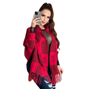 سويتر نسائي للخريف والشتاء ملابس فاخرة مصمم طباعة جاكار كارديجان كلاسيكي معطف سويتر محبوك - Product Image 4