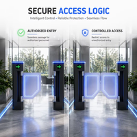Barrière pivotante automatique bidirectionnelle haute sécurité en acier inoxydable Chengshengtong CST-B06 avec reconnaissance faciale et code QR anti-collision